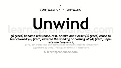 How to say unwind in Filipino .